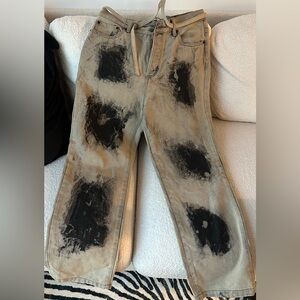 Acne Studios Black and Tan Pants